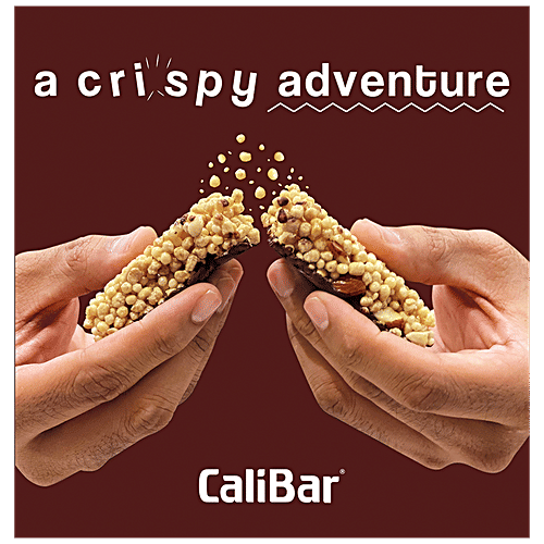 CaliBar Protein Bar - Crispy Coffee, Low Sugar, GoFit, 240 g (Pack of 6) Low Sugar, High Protein