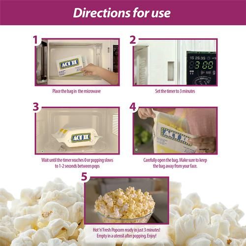 ACT II Microwave Diet Popcorn - Zero Added Fat, Snacks, 28 g  
