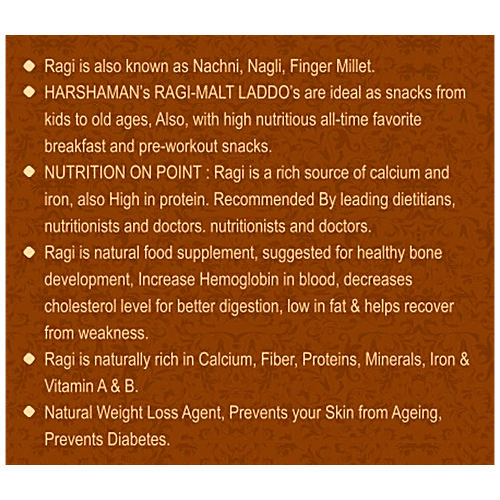 Harshaman Laddu - Nachni Satva, Ragi, 200 g  