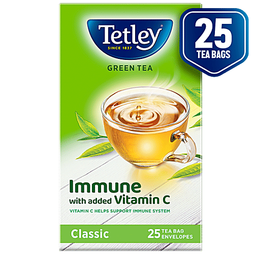 Tetley Green Tea - Pure Original, 32.5 g (25 Bags x 1.3 g each) 