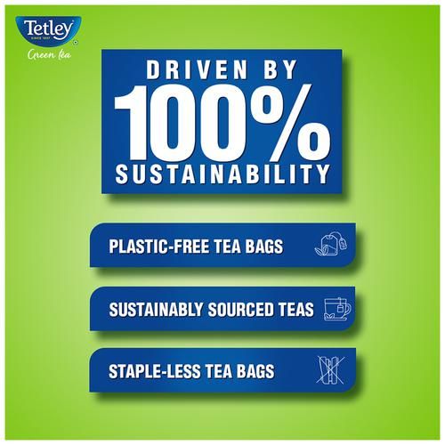 Tetley Green Tea - Lemon & Honey, 35 g (25 Bags x 1.4 g each) 