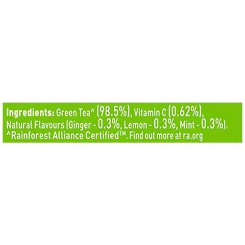 Tetley Green Tea - Immune With Added Vitamin C, Ginger, Mint & Lemon, 50 g (25 Bags x 2 g each) 