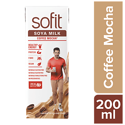 Sofit  Soya Milk - Coffee Mocha, 200 ml  Naturally Lactose Free