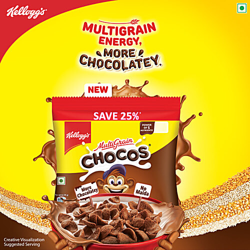 Kellogg's Multi Grain Chocos, 46 g  More Chocolatey, No Maida, Power of 5 Nutrients
