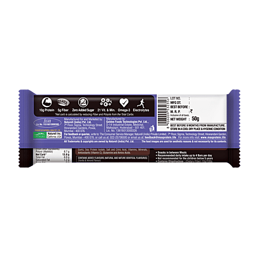 RiteBite Max Protein Daily Choco Almond Bar, 50 g  