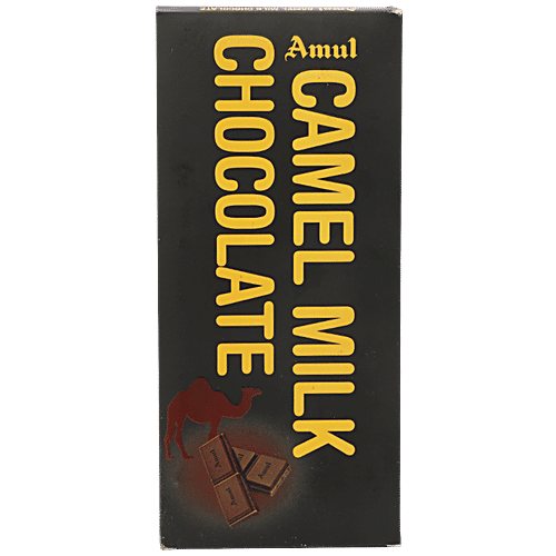 Amul Camel Milk Chocolate - Unique Treat Of Cocoa And Camel Milk, 150 g  Zero Trans Fat