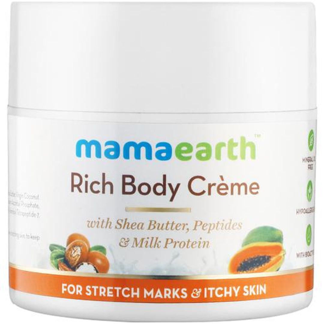 Mamaearth Rich Body CrÃ¨me - For Stretch Marks & Itchy Skin, With Shea Butter, Peptides & Milk Protein, 100 ml 