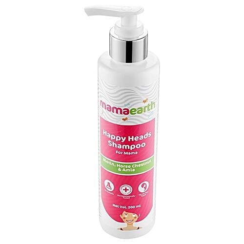 Mamaearth Hair Shampoo - Happy Heads, Biotin, Horse chestnut & Amla, 200 ml