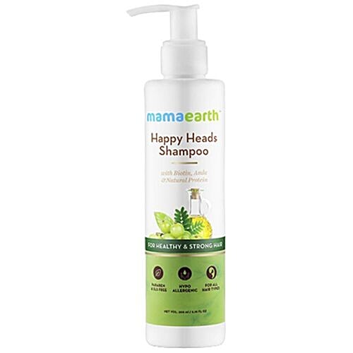 Mamaearth Hair Shampoo - Happy Heads, Biotin, Horse chestnut & Amla, 200 ml