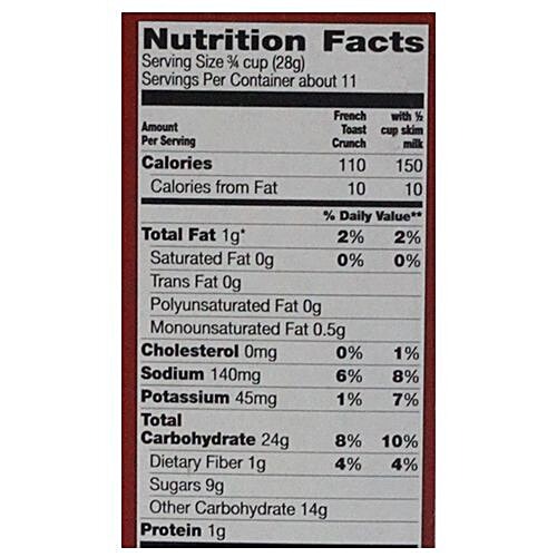 Buy General Mills Cereals French Toast Crunch 328 gm Online at Best