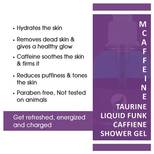 mCaffeine Caffeine Shower Gel - With Taurine & Vitamin E, Paraben Free, 150 ml  