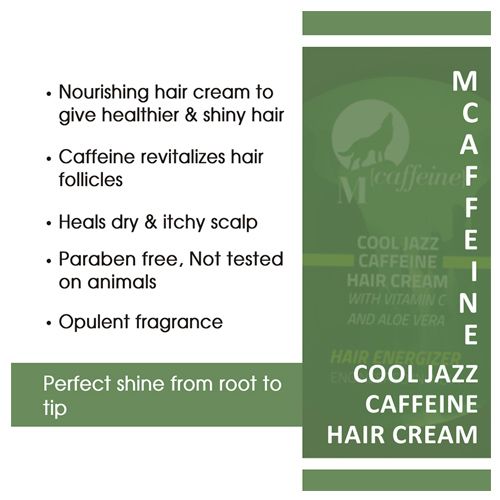 Buy MCaffeine Hair Cream - Cool Jazz Caffeine, With Vitamin C & Aloe Vera,  Paraben Free, For Men 50 ml Online at Best Price. of Rs 399 - bigbasket