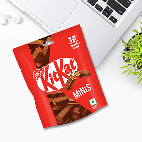 Nestle KitKat Minis Choco Coated Wafer Bars, 133.2 g (18 x 7.4 g) 