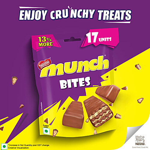 Nestle Munch Choco Coated Wafer Bites, 147.9 g (17 x 9.9 g) 