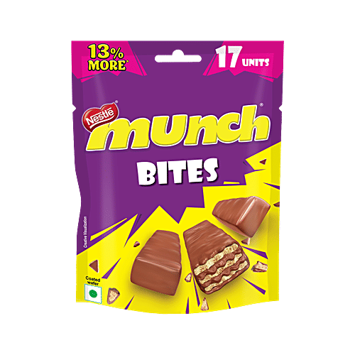Nestle Munch Choco Coated Wafer Bites, 147.9 g (17 x 9.9 g) 