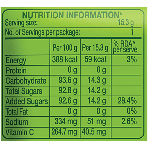 Tang Instant Drink Mix - Lemon, 15.3 g  No Artificial Flavour