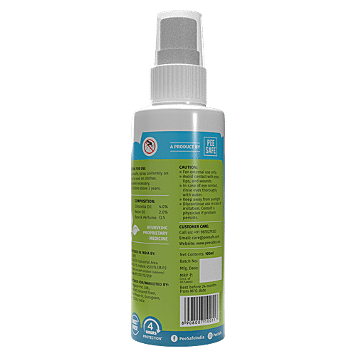 Buy Moskito Safe Mosquito Repellent Spray 100 Natural Alcohol Deet Free