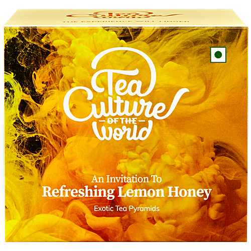 Tea Culture Of The World Green Tea - Refreshing Lemon Honey, 2 g (16 Bags x 2 g Each) Zero Fat