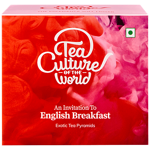 Tea Culture Of The World Black Tea - English Breakfast, Rich Aroma & Flavour, 2 g (16 Bags x 2 g Each) Zero Fat