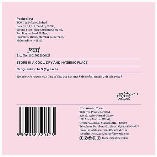 Tea Culture Of The World Black Tea - English Breakfast, Rich Aroma & Flavour, 2 g (16 Bags x 2 g Each) Zero Fat