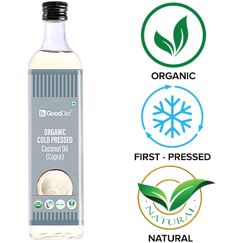 bb Gooddiet Organic Cold Pressed Coconut Oil, 250 ml  Natural