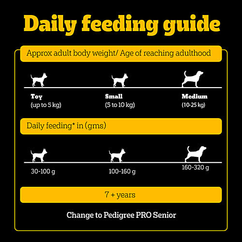 Pedigree PRO Adult (9 Months Onwards) Small Breed Dry Dog Food 1.2 kg, Vet Trusted Brand, 1.2 kg  Expert Nutrition