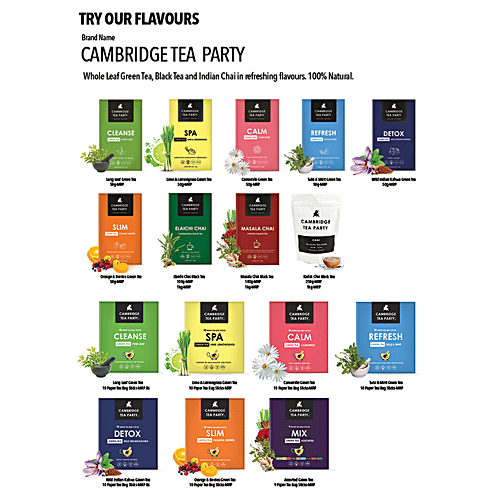 Cambridge Tea Party Long Leaf Green Tea - 20 Silken Pyramid Tea Bags, 40 g (20 Bags x 2 g each) 