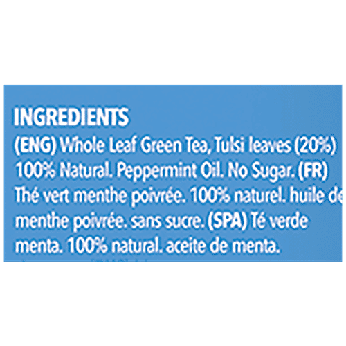 Cambridge Tea Party Refresh - Tulsi Mint Green Tea, Whole Leaf Loose Tea, Refreshing Aroma & Flavour, 50 g Box Zero Cholesterol