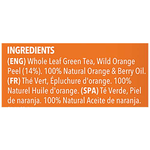 Cambridge Tea Party Slim - Orange Berries Green Tea, Whole Leaf Loose Tea, Refreshing Aroma & Flavour, 50 g Box Nitrogen-flushed