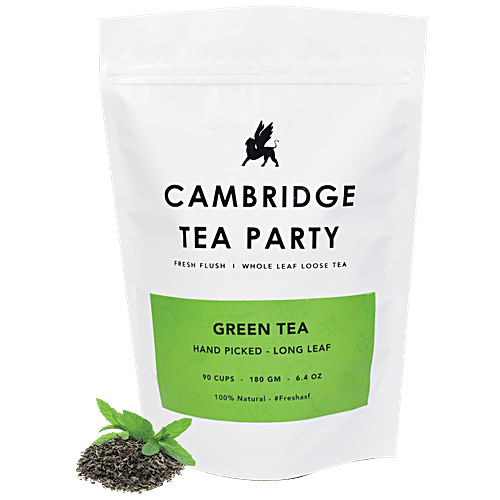 Buy Cambridge Tea Party Green Tea Whole Leaf, Loose Tea 180 gm Online