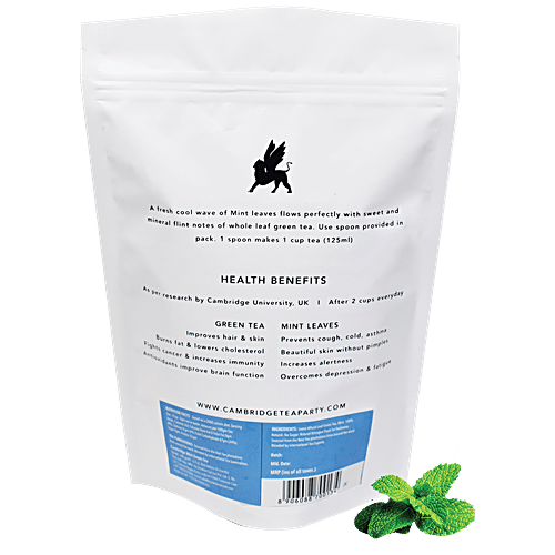 Cambridge Tea Party Mint Green Tea - Whole Leaf Loose Tea, 160 g  