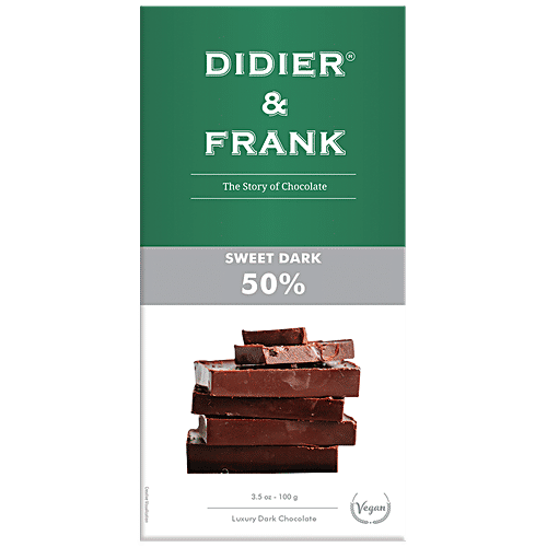 Didier & Frank  Sweet Dark 50% Dark Chocolate, 100 g  