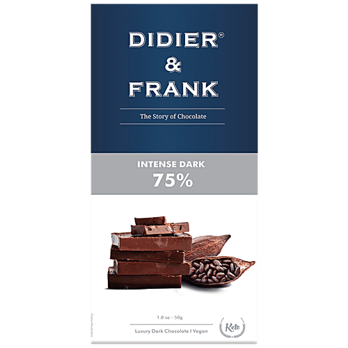 Didier & Frank  Intense 75% Dark Chocolate, 50 g  