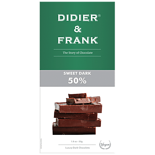 Didier & Frank  Sweet Dark 50% Dark Chocolate, 50 g  