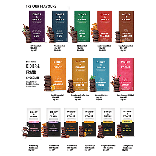 Didier & Frank  Chilli & Cinnamon Dark Chocolate, 50 g  