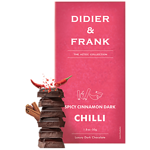 Didier & Frank  Chilli & Cinnamon Dark Chocolate, 50 g  