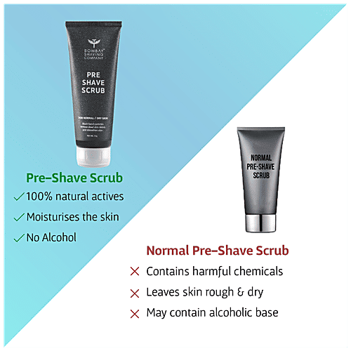 Buy Bombay Shaving Company Face Scrub Pre Shave Walnut Shell Black Sand