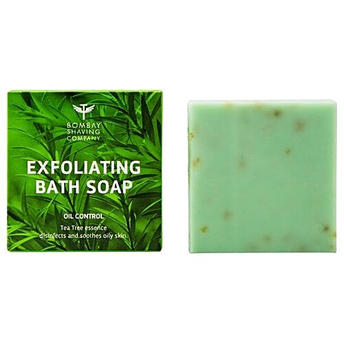 Bombay Shaving Company Oil Control Bath Soap With Tea Tree extracts & Oatmeal - For Sensitive Skin, 100 g