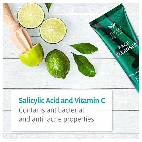 Bombay Shaving Company Anti-Acne Face Cleanser - With Salyclic Acid, For Oily Skin, 100 g  