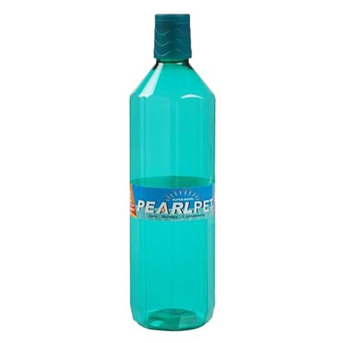 Pearlpet Water Bottle - Assorted Colour, Plastic, Classic, Gemini, 1 L (Pack of 6) Freezer Safe