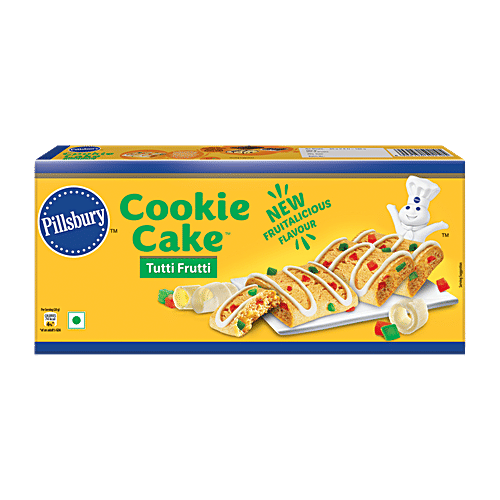 Pillsbury Tutti Frutti Cookie Cake, 120 g (Pack of 6) New Fruitalicious Flavour, Zero Trans Fat