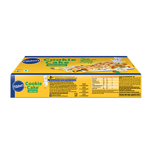 Pillsbury Tutti Frutti Cookie Cake, 120 g (Pack of 6) New Fruitalicious Flavour, Zero Trans Fat