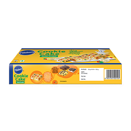 Buy Pillsbury Cookie Cake Tutti Frutti 120 gm (Pack of 6) Online at