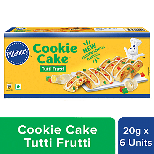 Buy Pillsbury Cookie Cake Tutti Frutti 120 gm (Pack of 6) Online at
