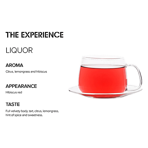 Teabox Herbal Tea - Hibiscus Lemongrass, All-Natural Blend, 16 bags  