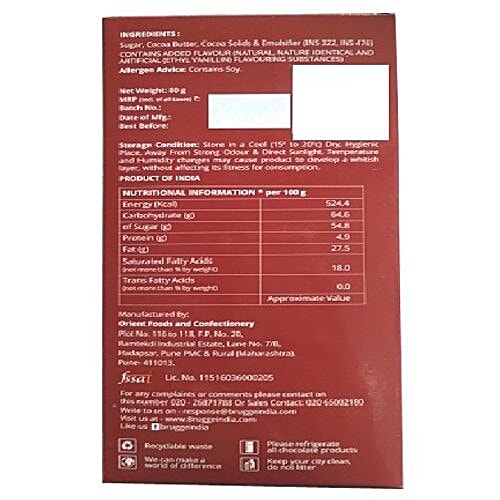 Brugge La Chocolaterie I Love You - Finest, 54% Dark Chocolate, 80 g  