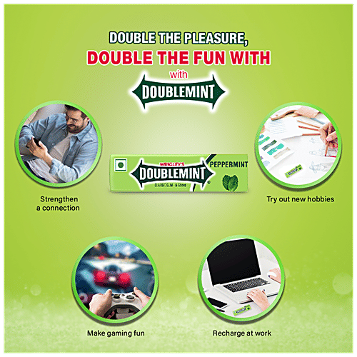 Doublemint Chewing Gum - Peppermint, 13 g Sticks 
