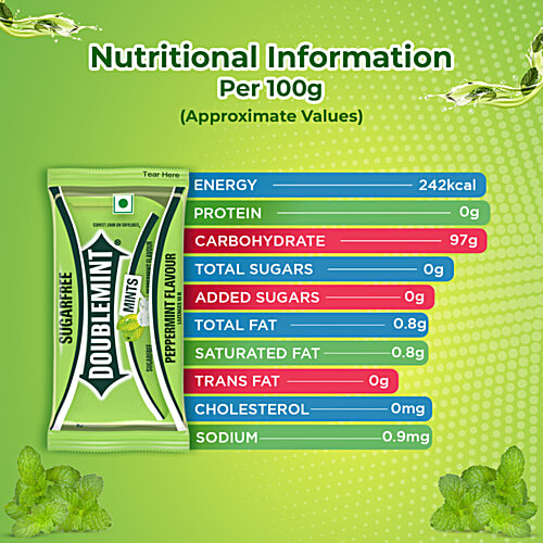 Doublemint Peppermint Flavoured Mint, 10 Lozenges  Sugar Free