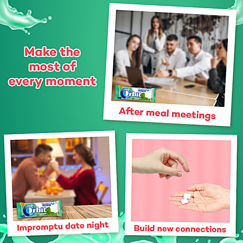 Orbit Sugar Free Chewing Gum - Spearmint, 4.4 g Sleeve 