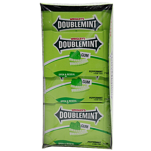 Doublemint Chewing Gum - Peppermint, 24 pcs (7.4g x 24 units) Zero Trans Fat